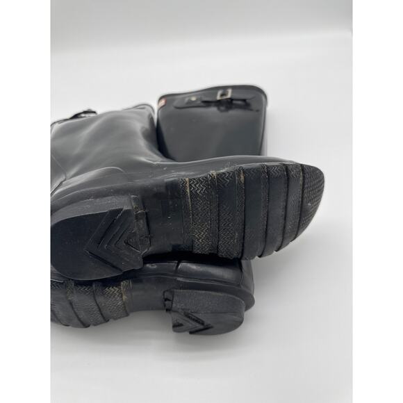 Hunter Original Women's Tall Rain Boots - Black 16’~USA SIZE 7M/8F - Picture 5 of 8